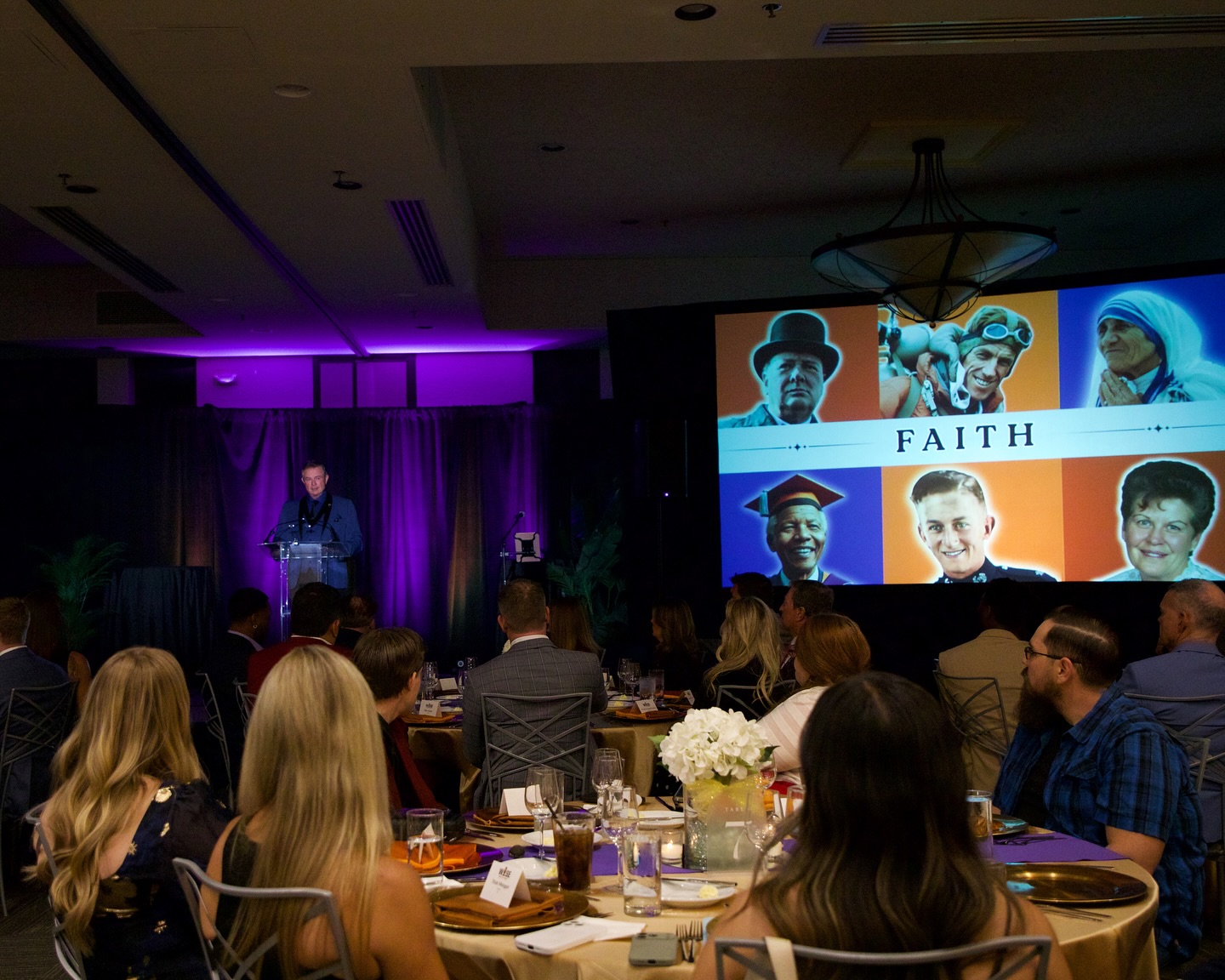 Michael Steele speaking at a Foundation event.